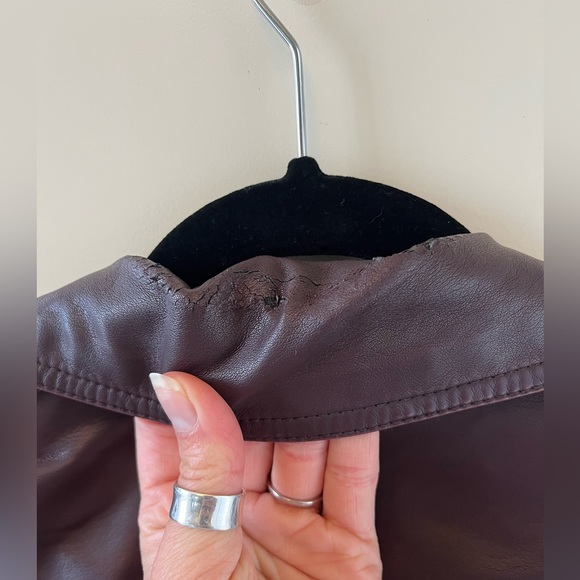 Members Only purple leather jacket - Picture 2 of 3